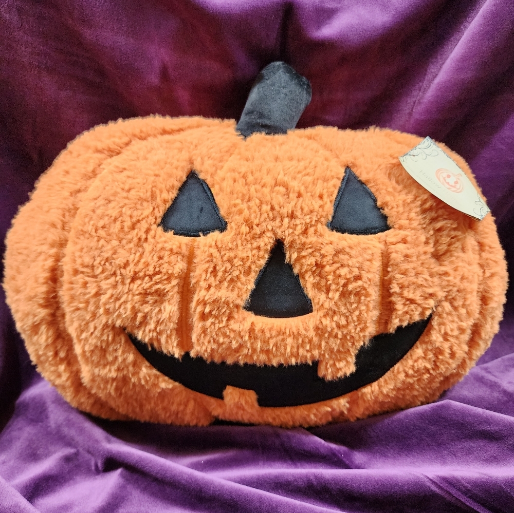 Sherpa Pumpkin Decorative Pillow by Hallow Home